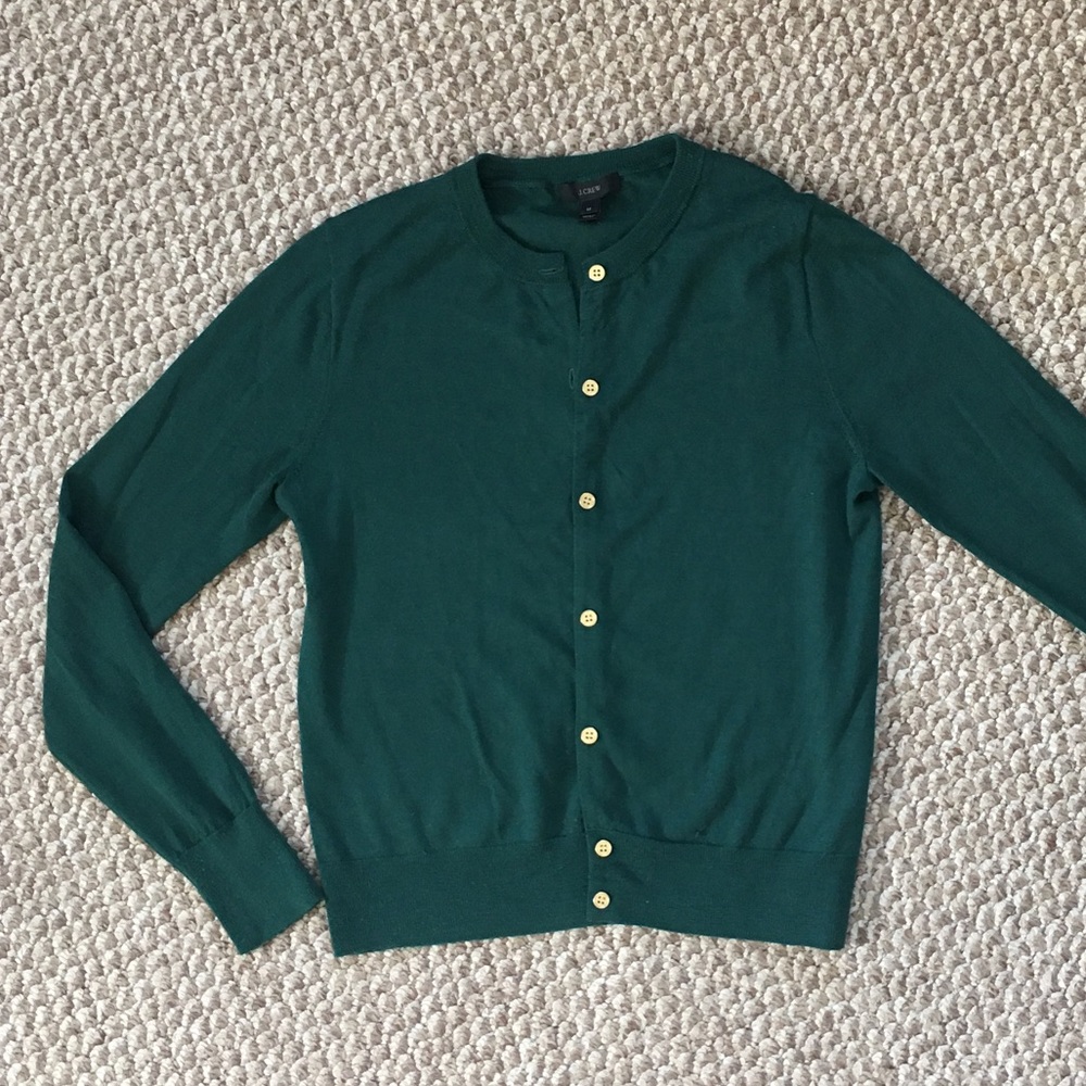 J.Crew green merino wool sweater size M